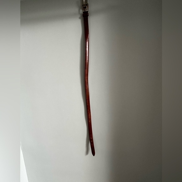 Tommy Hilfiger Brown Leather Belt Men’s 35-37 Brass Tone buckle Work Casual - Picture 16 of 17